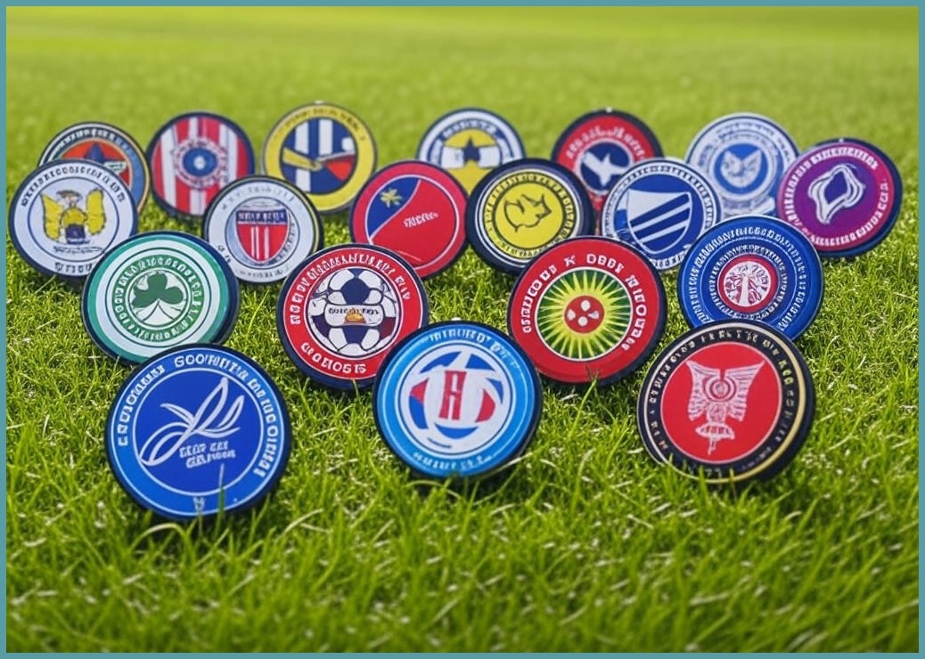 FC 축구팀 엠블럼 파츠 12종 세트 해외축구팀 샌들장식 - 이미지 1