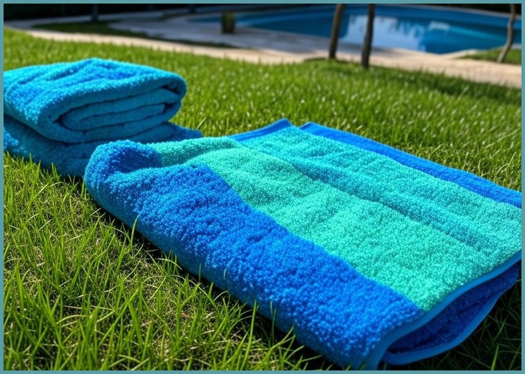 길벗 수영 스포츠 타올 습식타올, 1세트, 블루+민트