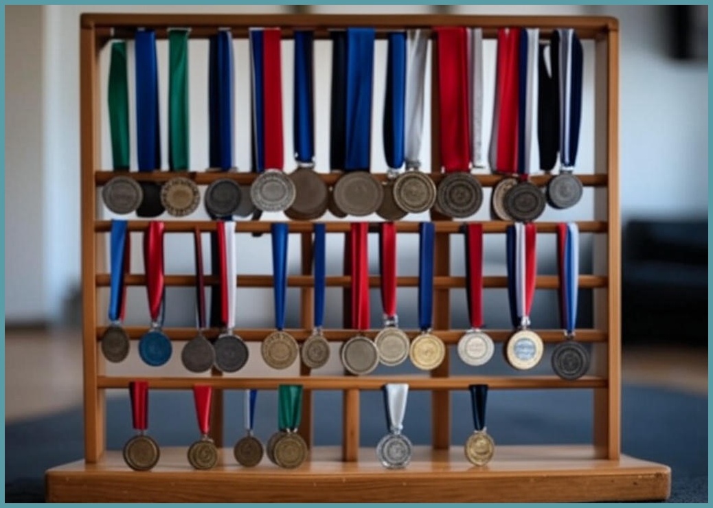 메달거치대 메달정리 메달걸이 거치대 운동 진열대
