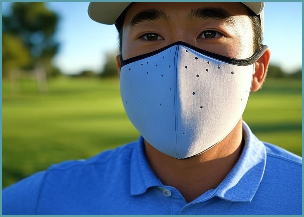 피크라운 자외선차단마스크 쿨링 UV차단 스포츠 골프 풀커버 - 이미지 2